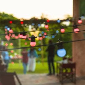 Lanț LED RGB decorativ de exterior 20xG45 10m IP44 Wi-Fi Twinkly TWF020STP-BEU