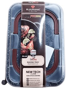 Tava Inalta de Copt Ceramica Blaumann Cerastone cu Capac din Plastic, 36x24,5x5,5 cm ,   Eleganta si Functionalitate in Bucataria Ta