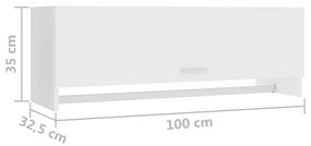 Sifonier, alb, 100x32,5x35 cm, PAL Alb, 1