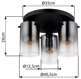 Lustră aplicată Globo 15907-3D FLORENTINA 3xE27/40W/230V
