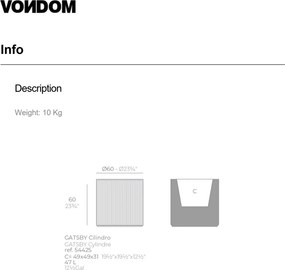 Ghiveci plante design decorativ modern exterior / interior GATSBY 60x60cm