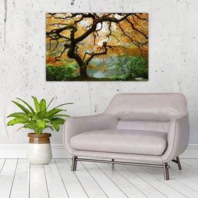 Tablou - Arțarul japonez galben, Portland, Oregon (90x60 cm)