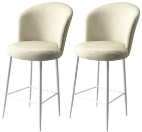 Set de scaune de bar Alte Cream and White, 2bucăți
