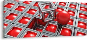 Tablou - Abstract metalic 3D (120x50 cm)