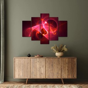 Tabloul modern cu abstacție roz (150x105 cm)