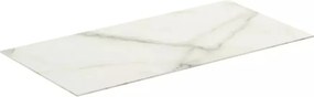 Blat ceramic pentru lavoar Ideal Standard Atelier Conca 100 cm finisaj alb marmura