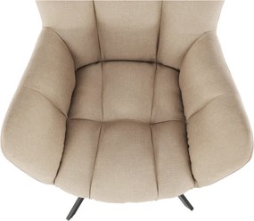 Scaun de design ţesătură bej, KOMODO