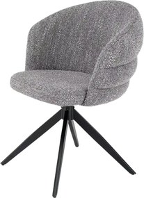 Scaun rotativ K604, gri/negru, stofa/metal, 65x62x85 cm