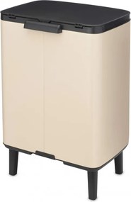 Cos de gunoi Brabantia Bo Small Hi 1010462, 12 L, Deschidere lina si silentioasa, Baza antiderapanta, Bej