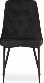 OFERTA Scaun de masă din catifea neagra IMOLA II. calitate secundara