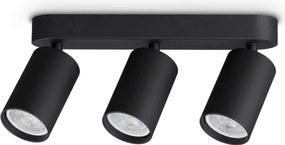 Plafoniera DYNAMITE PL3 LINEAR ROUND NERO