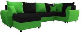 Colțar în formă de U Fleur Long (Verde + Negru) (D). 1057084