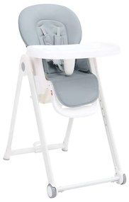 10401 vidaXL Scaun de masă pentru bebeluși, gri deschis, aluminiu