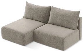 Colțar bej extensibil/cu spațiu de depozitare (cu colț pe partea stângă) Kalena – Makamii