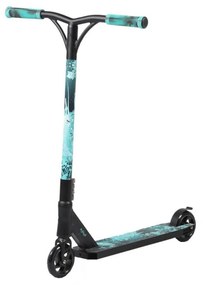 Trotineta Freestyle NOVOKIDS™ Shock Stunter, maxim 100 kg, Frana picior, Cadru si roti aluminiu, Diametru roata 110 mm, Turquoise