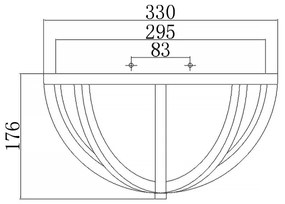 Plafonieră ALLIER 2xE27/60W/230V stejar Elstead FE-ALLIER-F-WW