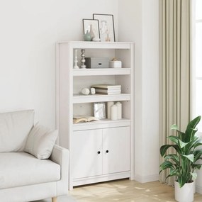 vidaXL Dulap înalt, alb, 80x35x154 cm, lemn masiv de pin