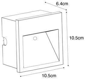 Aplică modernă neagră cu LED inclus - Gem 2