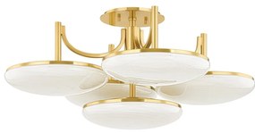 Lustra Aplicata LED, Sticla Gravata, Design Lux, Alama, Bregman