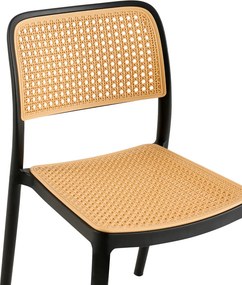 Scaun, stivuibil, negru / bej, RAVID TIP 1