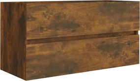 vidaXL Dulap chiuvetă, stejar fumuriu, 90x38,5x45 cm, lemn prelucrat