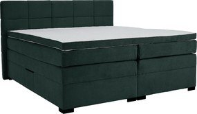 Pat boxspring, 200x200, verde, APRIL