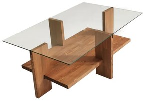 Măsuță de cafea BABYLON 40x105 cm maro/transparent