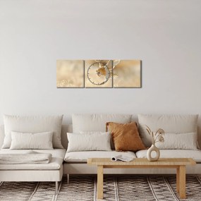 Tablou - Bufniță (cu ceas) (90x30 cm)