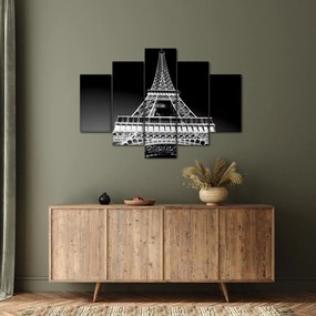 Tablou - Turnul Eiffel, alb-negru (150x105 cm)
