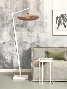 Lampadar eco din bambus cu ratan Tanami L white/disc, nat