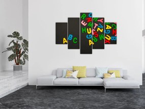 Tablou - litere colorate (150x105 cm)
