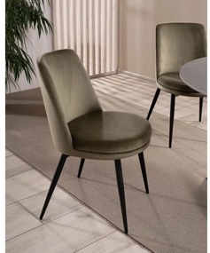 Scaun de bucaterie Kayla Velvet, măsline