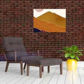 Tablou pe sticlă - Apus de soare (70x50 cm)