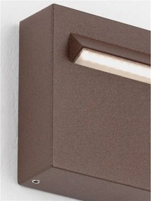 Spot aplicat exterior LED 3000K, IP65 RECTO corten