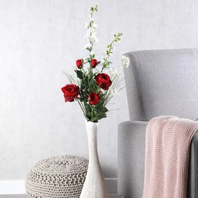 Buchet DELPHINIUM, TRANDAFIRI, FLORI DE CÂMP 95 cm