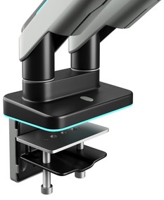 Suport dublu pentru monitoare de 49 de inchi, gri-negru RGB X-Arm Dual