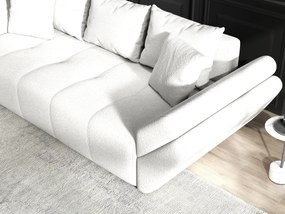 Canapea extensibilă dumonde cu ladă de depozitare si sezut confortabil din spuma high-density, Berlin Euphoria Ivory 250x100 cm