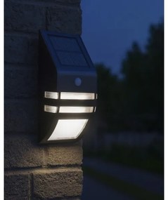 Aplică LED solară cu senzor LED/3,7V 500 mAh IP44 negru