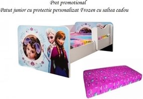 Pat junior personalizat Frozen cu saltea cadou