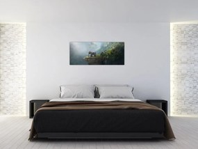 Tablou - Elefant în vârful Taj Mahalului (120x50 cm)