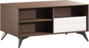 Comodă TV lemn masiv nuc Zion Crem-, 100 × 60 × 48 cm