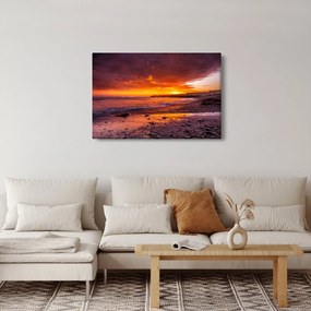 Tablou cu apus de soare la mare (90x60 cm)