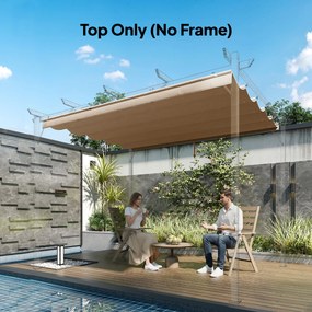 Outsunny Tettuccio di Ricambio per Gazebo 3x3 m con 10 Fori di Drenaggio Grigio | Aosom Romania