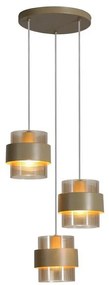Lustra cu 3 pendule stil scandinav Royal chihlimbar