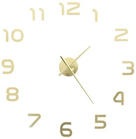 Ceas de perete 3D, auriu, 100 cm, XXL, design modern Auriu
