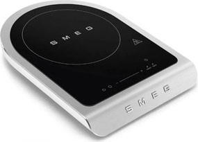 Plita cu inductie portabila Smeg PIC01WHMEU, 2100 W, Sticla ceramica, Alb mat