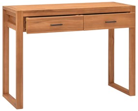 325270 vidaXL Birou cu 2 sertare, 100x40x75 cm, lemn de tec