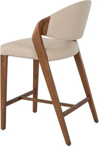 Scaun de bar din lemn si piele sintetica Mink