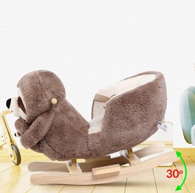 Balansoar leneș cu centură de siguranță, maro Spielwerk