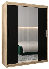 Dulap de haine 150 cm Toki 1 (stejar sonoma + negru mat). 1064913
